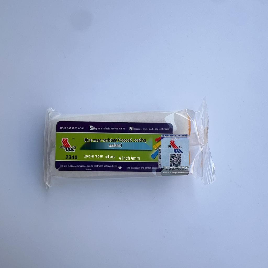 Guangmai 4-inch Epoxy Floor Paint Repair Roller - Non-shedding, Fine Short Hair, Solvent-resistant Finisher