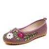 Frühlings- und Sommer-Damen-Stickschuhe alte Nordstoffschuhe Damenschuhe Ethno-Stil Schuhe Oma mittelalterliche und ältere Mutter flach s