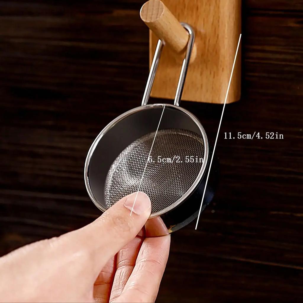 Feinmaschiges Sieb Edelstahl Hand-Mehlstaubsieb Zucker Kakao Matcha-Pulver Küchenbacksiebe