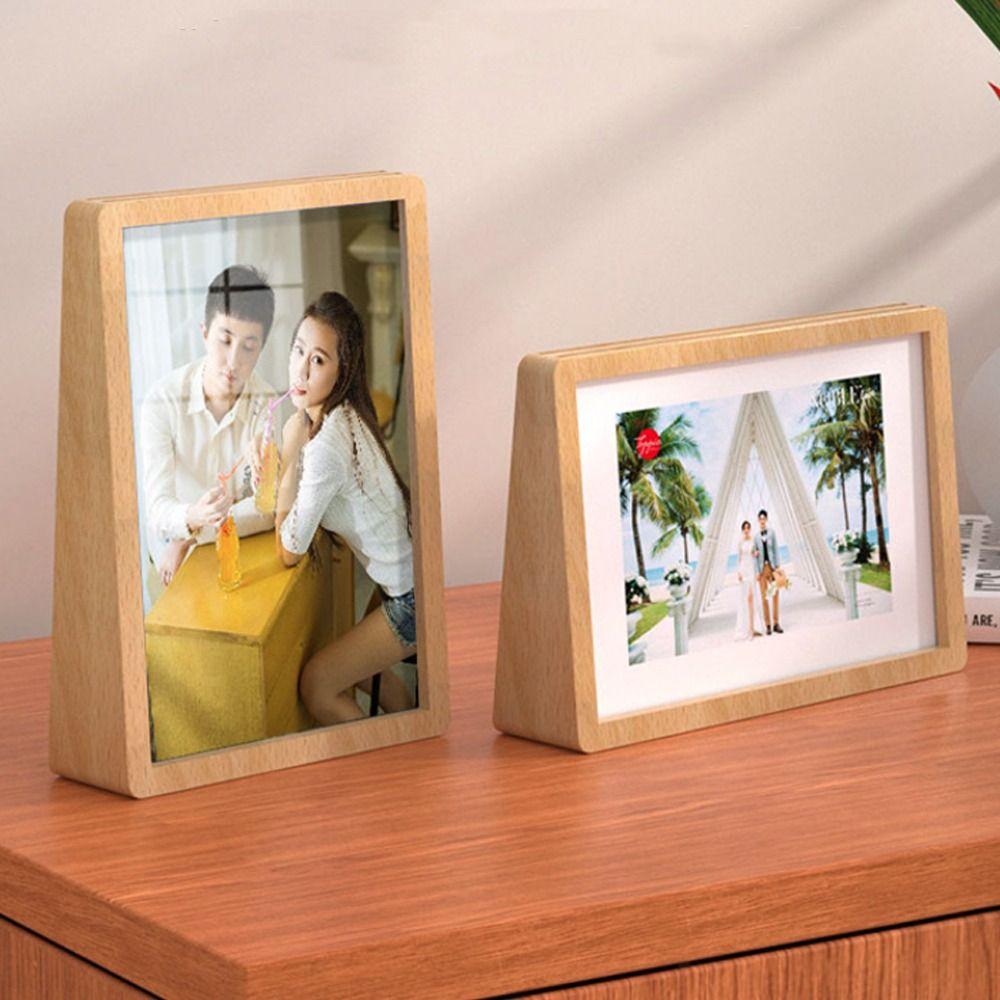 Wooden Picture Frame Creative Photo Albums Desktop Decoration Photo Frame Stand  Living Room