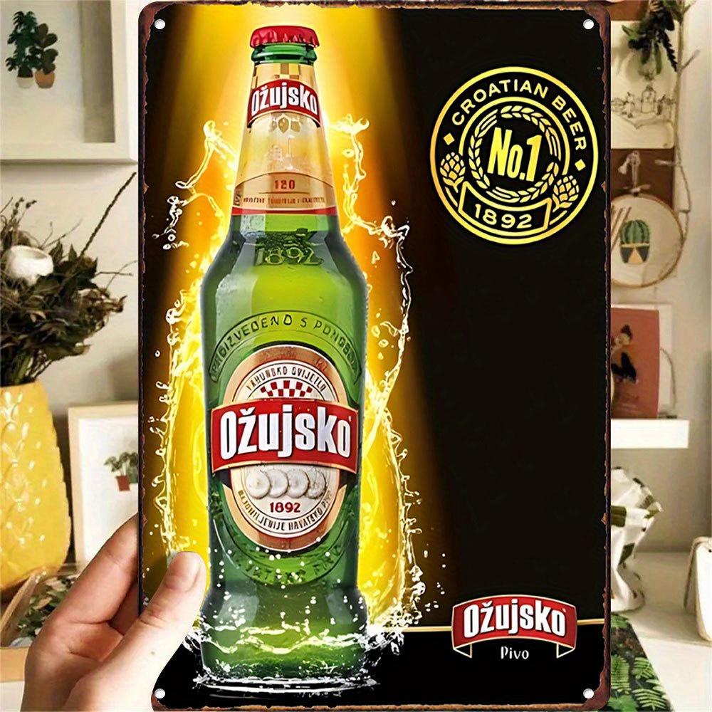 

Oujsko Croatian Beer Metal Tin Sign Vintage Wall Art with Premium Quality Since 189213 Design for Bar Cafe Garage 20x30cm（7.8x11.8inch）