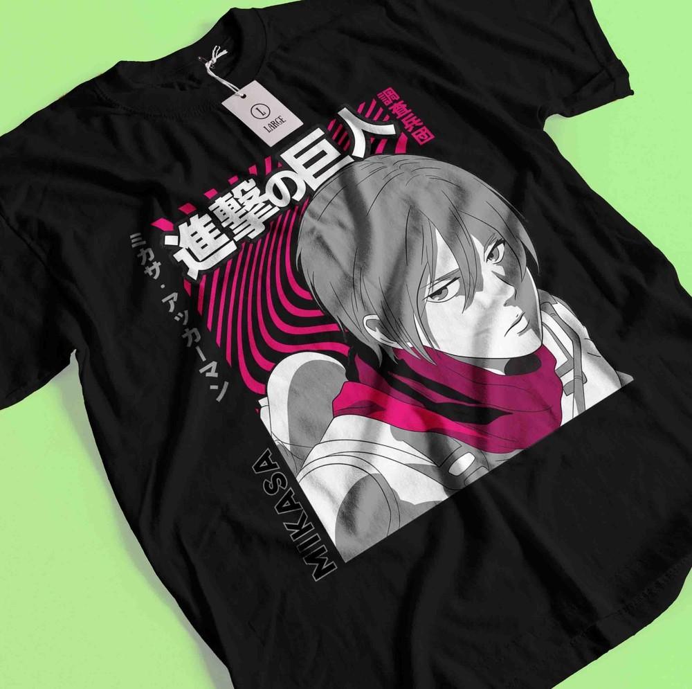 Attack On Titan Shirt Eren Mikasa Tshirt Levi T-Shirt AOT Erwin Hange Armin Tee