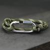 Pulsera de Paracord con Mosquetón Noter Para Hombres Aventura al Aire Libre Pulsera de Rescate de Emergencia Regalo Para Novio Pulsera Hiphop Rock