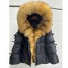 European station new high-end fur fox big fur collar white goose down jacket women's medium and long thickened coat