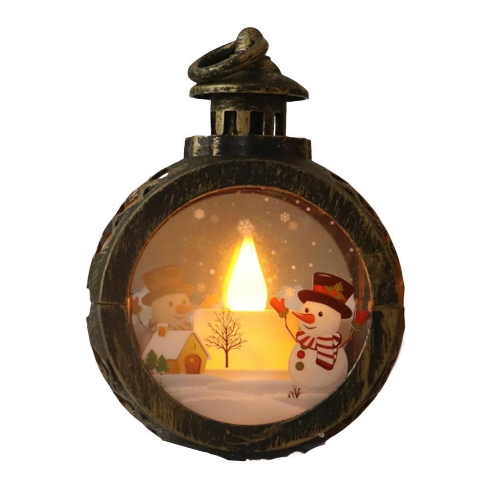 Festive Decor Flameless Candle Light Vintage Christmas Lantern