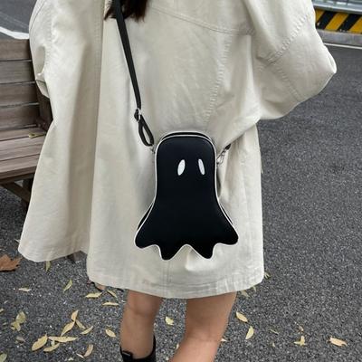 PU Leather Halloween Ghost Bag Cartoon Crossbody Bag Cute Shoulder Bag  Women