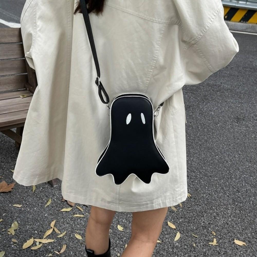 PU Leather Shoulder Bag Cartoon Crossbody Bag Cute Halloween Ghost Bag  Kids Gifts