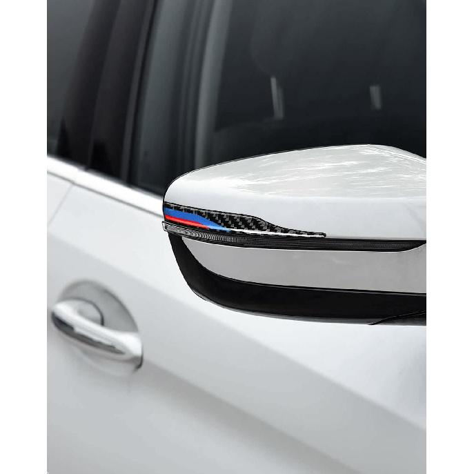 2PCS Universal Rearview Mirror Protector Sticker Anti Collision Strips Carbon Fiber Decal Trim fits for BMW X1 X2 X3 X4 X5 X6 1 2 3 4 5 6 7 Series