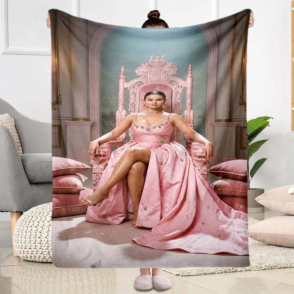 Selena Gomez Blankets are suitable for living rooms,making them an ideal choice for outdoor travel and gifts.