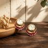 Explosive hand-painted enamel color three-layer round cake stud earrings light luxury simple light luxury high-end women's temperament earrings