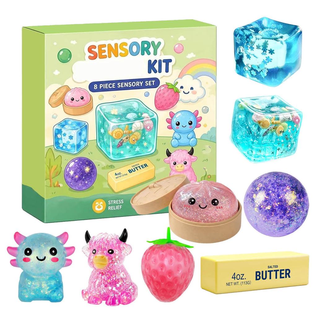 Slow Toy Gift Box - Soft Cute Stress Toys for Adults Kids (Green )