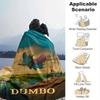 1pc Dumbo Printing Blanket - Soft, All-Season Throw for Office Blanket,  | Personalized Gift with Adorable Cartoon Design