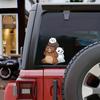 Cartoon Cute Bear Stacked with Arhat Glass Car Beautification Decorative Window Sticker