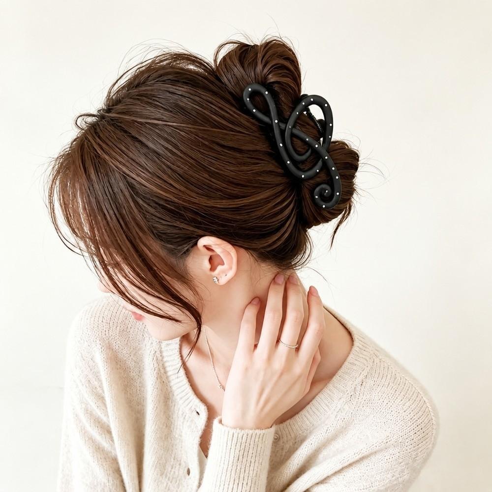 Oversize Shark Clip Headwear Minimalist Hairgrip Sweet Style Musical Note Hair Claw Headdress