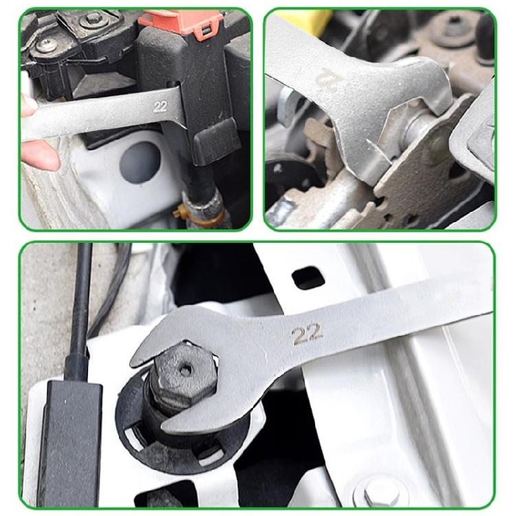 Portable Twin Head Wrench Spanner Crafted for Narrow Environment Rustproof Stainless Steel Confined Spaces Various Fixes