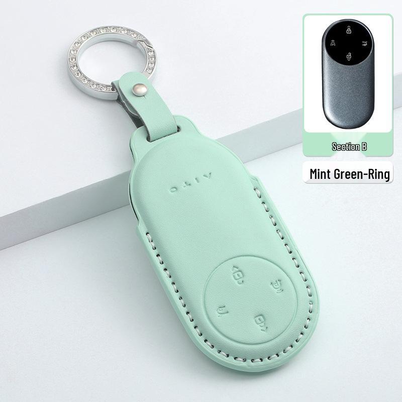 AITO M5/M7/M9 Leather Car Key Case Shell with Buckle