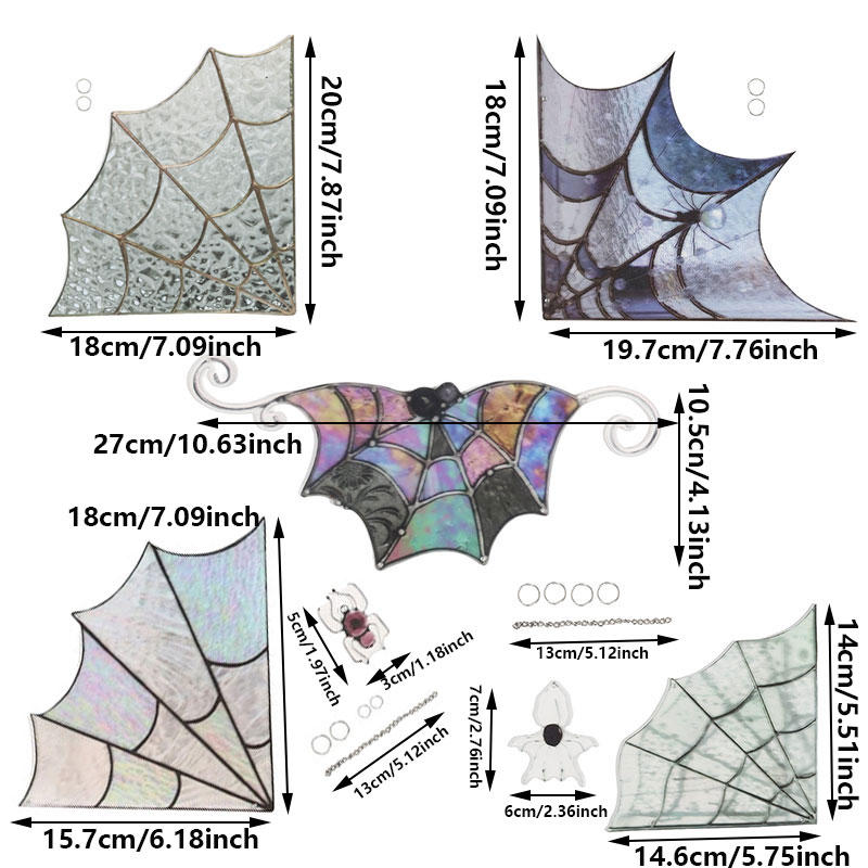 Acrylic Halloween Spider Web Decoration Various Forms Door Frame Window Frame Corner Use for Home Party Room Decor Add Horror Vibe