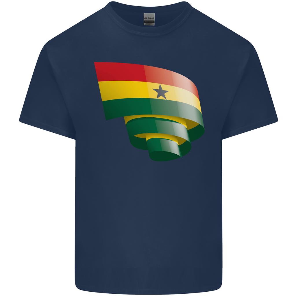 Curled Ghana Flag Ghanaian Day Football Unisexs Light Cotton TShirt