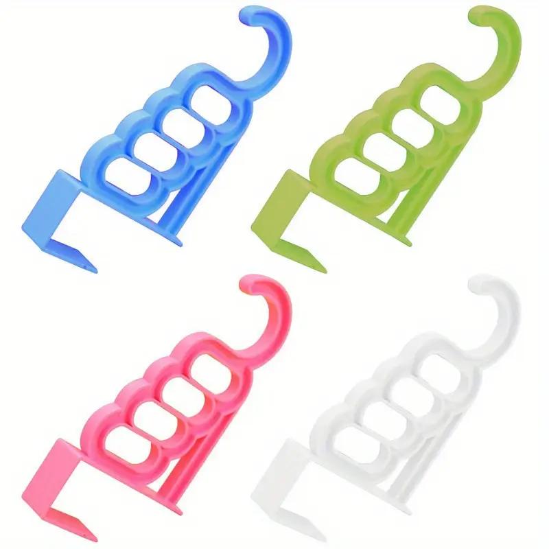 1 5-hole Door Hanging Folding Clothes Hanger Door Back Hook Multi-function Clothes Drying Rack Wardrobe Storage Artifact