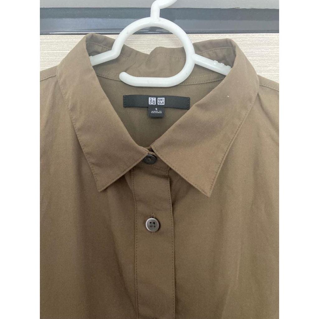 Used UNIQLO Khaki Shirt Dress S