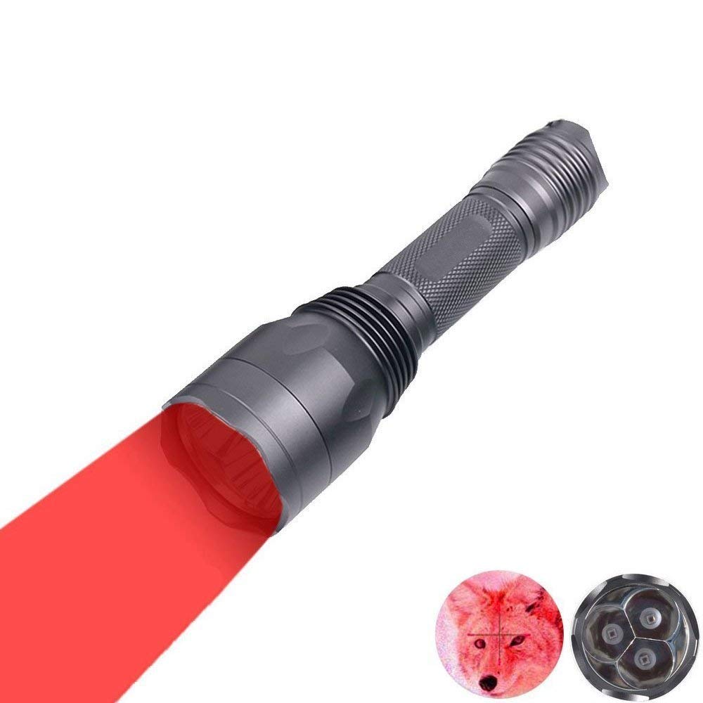 WindFire Ultra Bright Red 3 650 Waterproof Red LED 1 Red Hunting 200 Meter Long for Night and Night Photography Battery Not Flashlight, LEDs, Lumens,