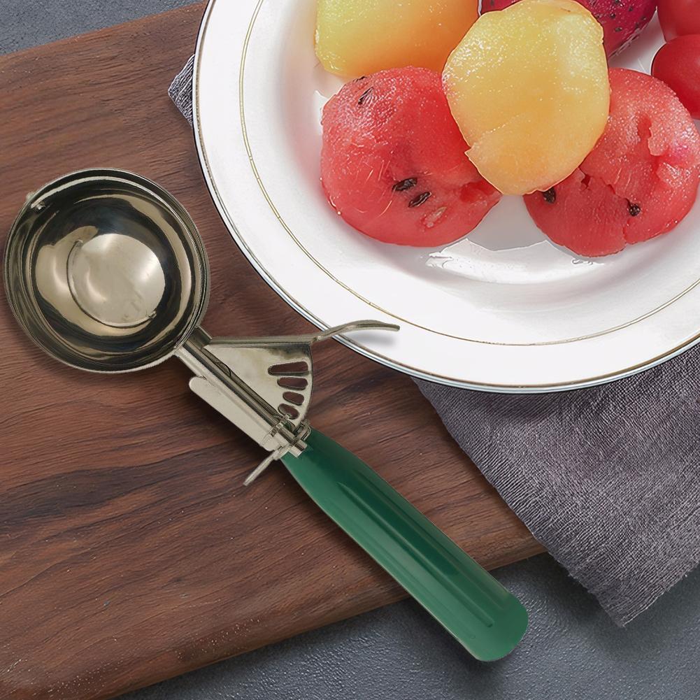 Stainless Steel Ice Cream Ball Scoop Multipropose Ice Cream Digger Rust-proof Ice Cream Spoon for Watermelon Fruits