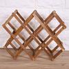 Foldable Wooden Wine Rack Organizer Display Shelf 10 Bottles Capacity