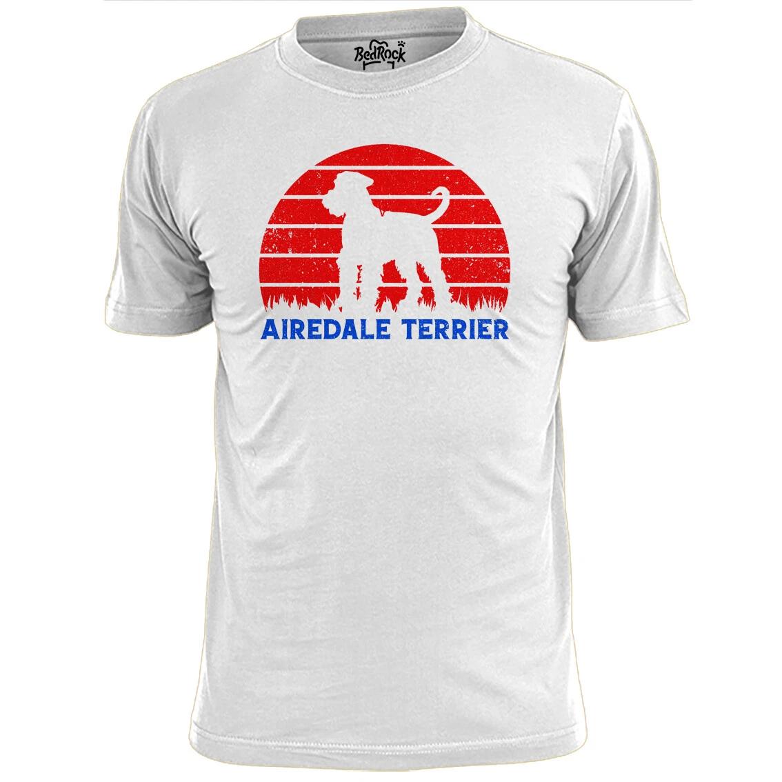 Mens Airedale Logo Terrier Dog T shirt Pets Pooch Hound XL