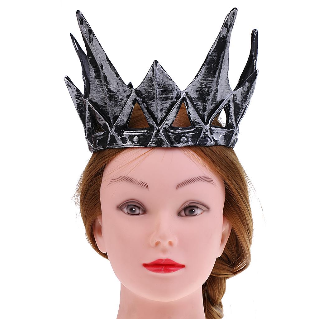 Black Devil Evil Queen Tiara Horns on Headband Halloween Fancy Dress Party Item
