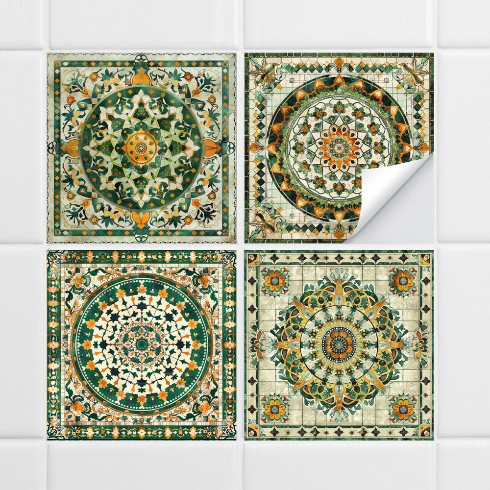 10Pcs Waterproof Backsplash Tile Stickers Multicolor Design Tile Decals  Bathroom Decor