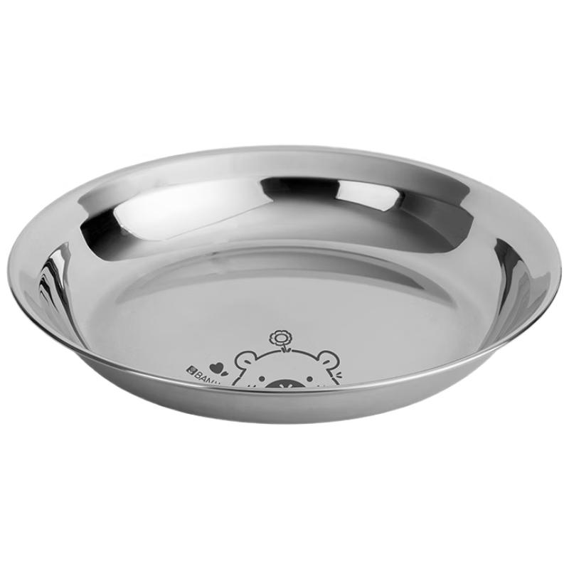 304 Stainless Steel Round Kitchen & Prep Plates