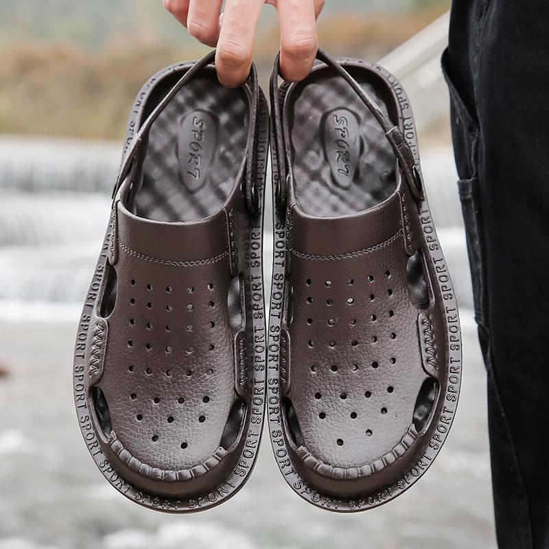 Men's Closed-Toe Non-Slip Summer Sandals & Slippers - Breathable, Soft Sole, Wear-Resistant Dual-Use Shoes