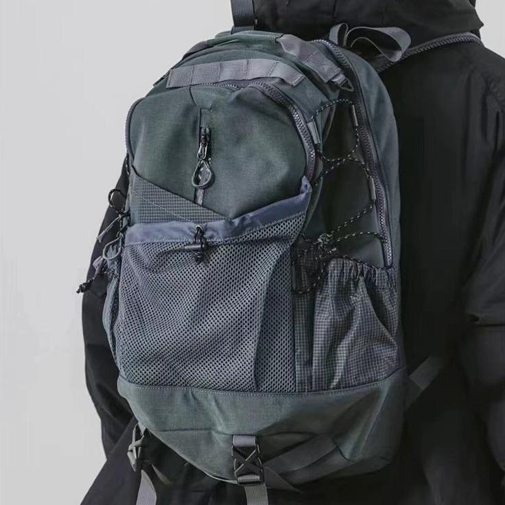 Koreanischer Funktioneller Stil Herren und Damen Multifunktional Große Kapazität Outdoor Wanderrucksack, Reise Netz Kordelzug Rucksack