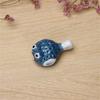6 Pieces Cute Pufferfish Shaped Ceramic Chopstick Rests Spoon Fork Holder Ceramic Chopstick Holders for Kitchen Utensil