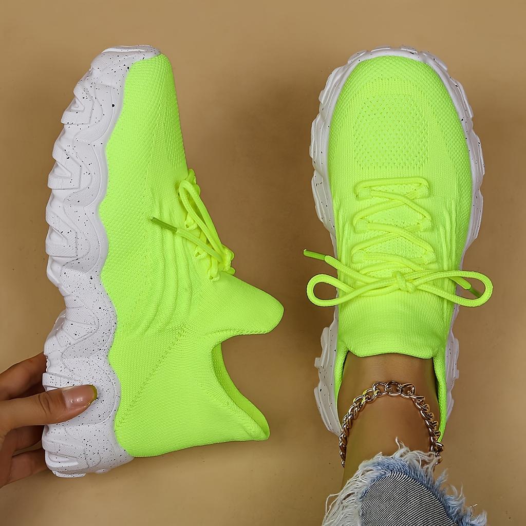 Women's Simple Plain Lace-Up Low Top Sneakers, Casual Comfortable Breathable Lightweight Sports Running Shoes, Women Shoes