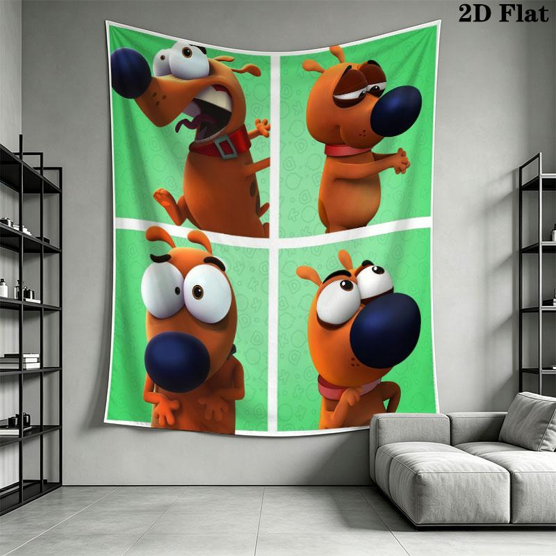 Pat the Dog Wall Hanging Printed Fabric Blanket Decorative Tapestries for Bedroom Living Room Home Decor