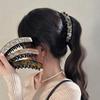Geometric Acetate Banana Clip Acetic Acid Vertical Clip Leopard Print Hair Clip  Female