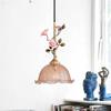 Retro Art French Rose Copper Pendant Light for Bedside or Restaurant