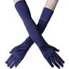 New Women Satin Elastic Full Finger Party Gloves Students Solid Bridal Wedding Dress Long Mittens Outdoor Dance Dress Up Gloves