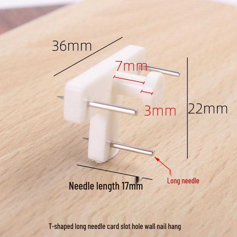 

T-shaped Card Slot: Invisible No-Drill Hook for Crystal Porcelain Paintings 10 pcs + spirit level handle