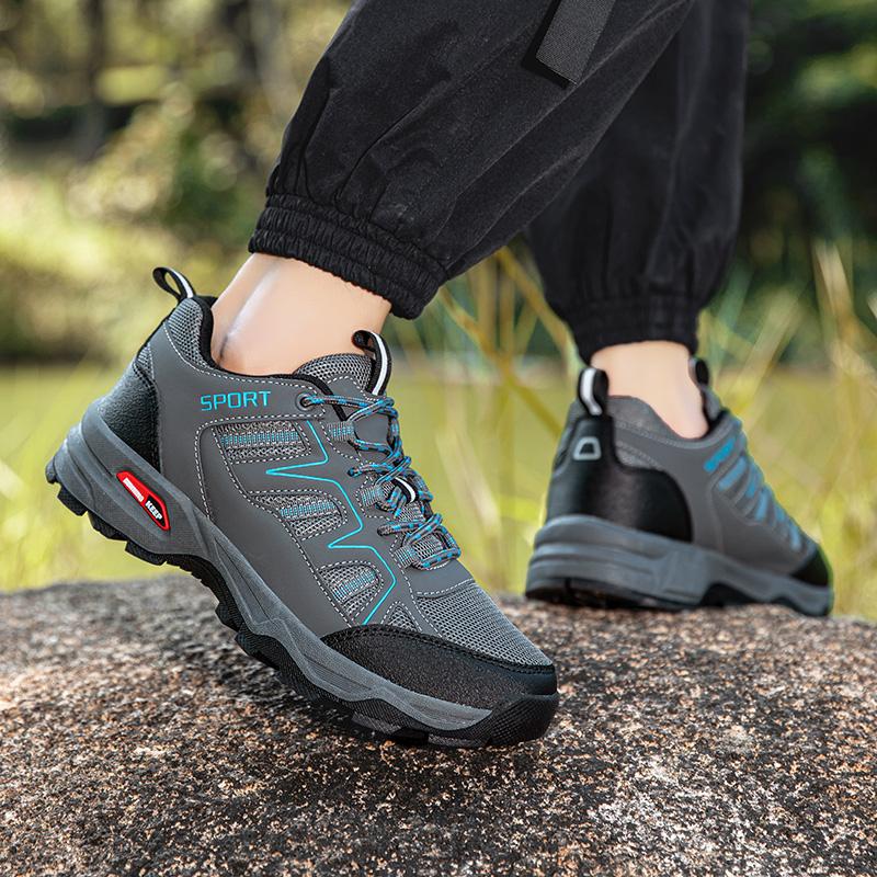 Outdoor Hiking Shoes Men Anti-slip Low-top Sports Shoes Men Lace-up Lightweight Soft Breathable Casual Sport Shoes Men
