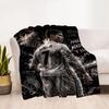 Ronaldo's Soccer Player Celebration Blanket Durable Comfort Suitable for Bed Office Chair Couch Four Seasons Universal Playful Design