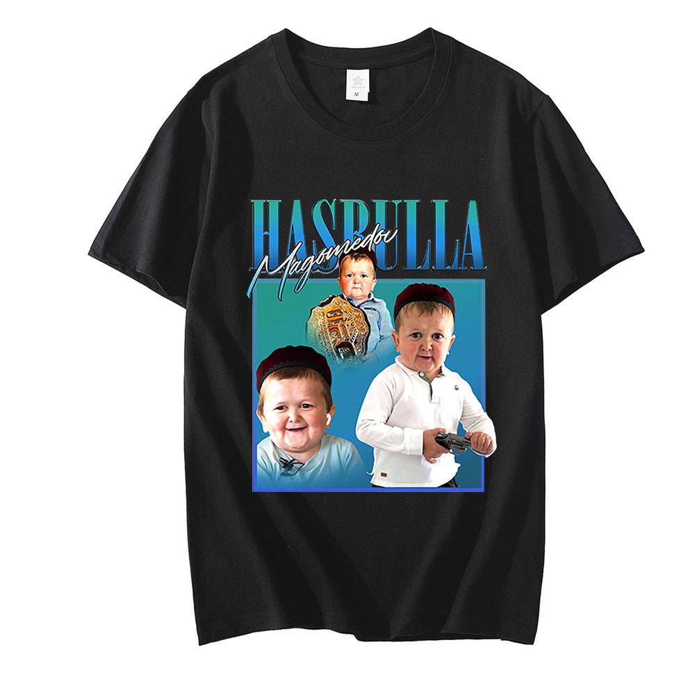 Klassisches Hasbulla Kampf-T-Shirt Unisex Fan-Geschenk Mini Khabib Blogger-T-Shirt Unisex Unisex Grafikdruck T-Shirts Kurzarm Tops