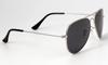 AVIATOR Tropfenform Polarisiert Original Sonnenbrille UV400 Fahren Angeln [EIENNO] (Silber)