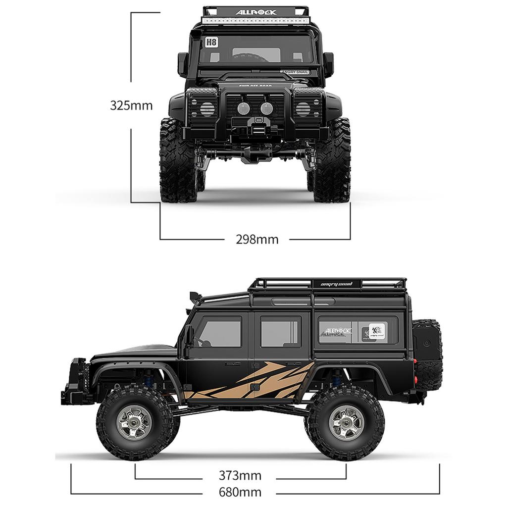 New H8H+ 1/8 RC Double Pickup 4WD V2 4x4 Remote Control Rock Crawler Car Model RTR 2025 Excluding Battery and Charger