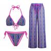 Neues Europäisches und Amerikanisches INS-Stil Sexy Bikini-Badeanzug Damen Lässige Strandhose Hosen Dreiteiliges Set