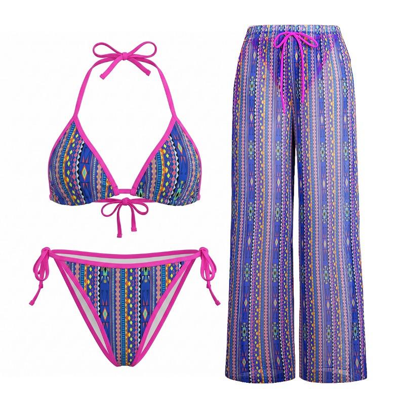Neues Europäisches und Amerikanisches INS-Stil Sexy Bikini-Badeanzug Damen Lässige Strandhose Hosen Dreiteiliges Set