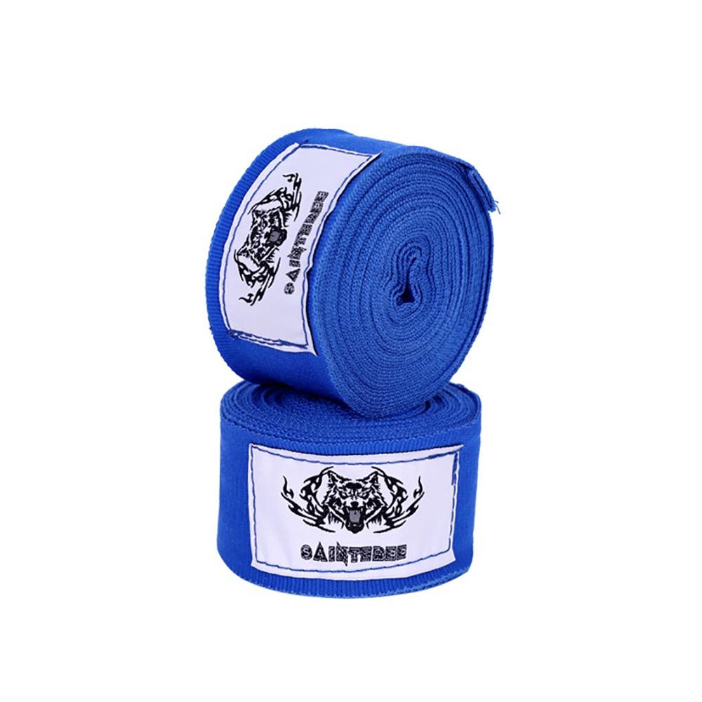 

2PCS Polyester Boxing Bandages Black Red Blue Boxing Wrist Strap Boxing Hand Gloves Sports Supplies Length-150cm синий