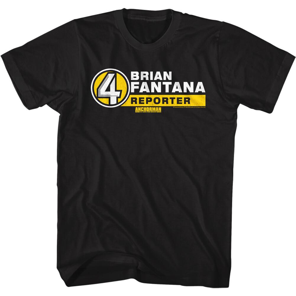 Anchorman Brian Fantana Channel 4 News Reporter Men T Shirt Movie Merch XXL