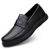 Fashion Genuine Leather Men Loafers Moccasins Handmade Man Casual Fashion Shoes All-match Men Slip on Flats Leisure Walk Business Shoes